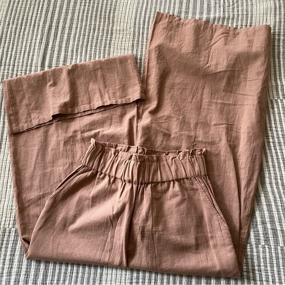 shore brand high waisted linen pant - Picture 2 of 8